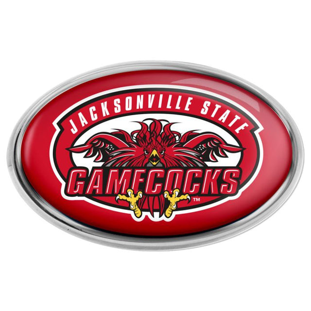 Jacksonville State Gamecocks Chrome Metal Domed Emblem