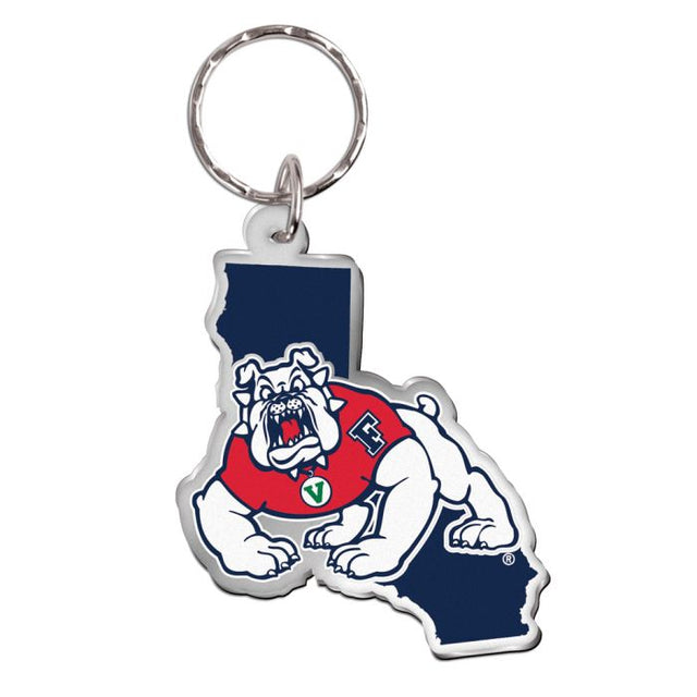 Llavero de los Bulldogs de Fresno State de forma libre