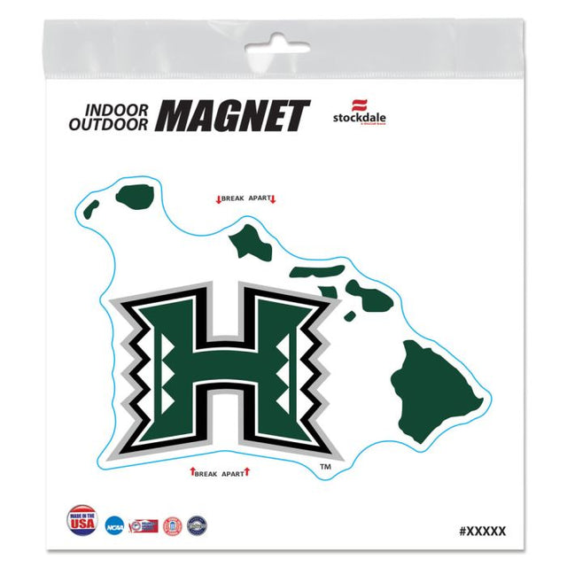 Hawaii Warriors Outdoor Magnets 6" x 6"