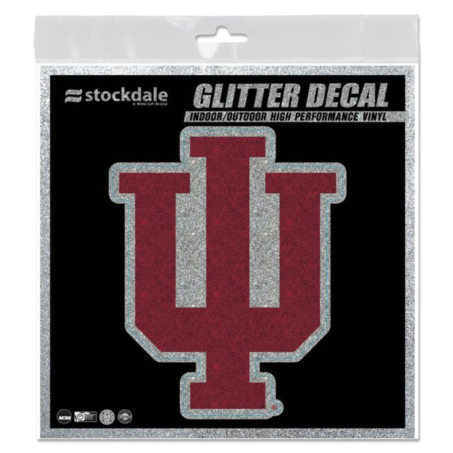 Indiana Hoosiers Decal Glitter 6" x 6"