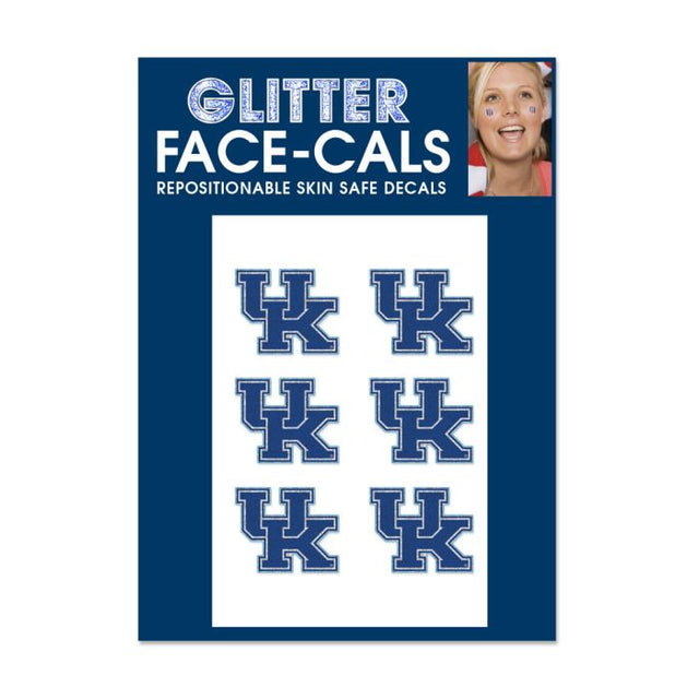 Paquete de 6 tatuajes con brillantina de Kentucky Wildcats