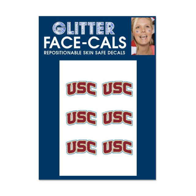 USC Trojans Glitter Tattoo 6 Pack