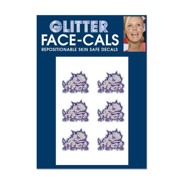 TCU Horned Frogs Glitter Tattoo 6 Pack