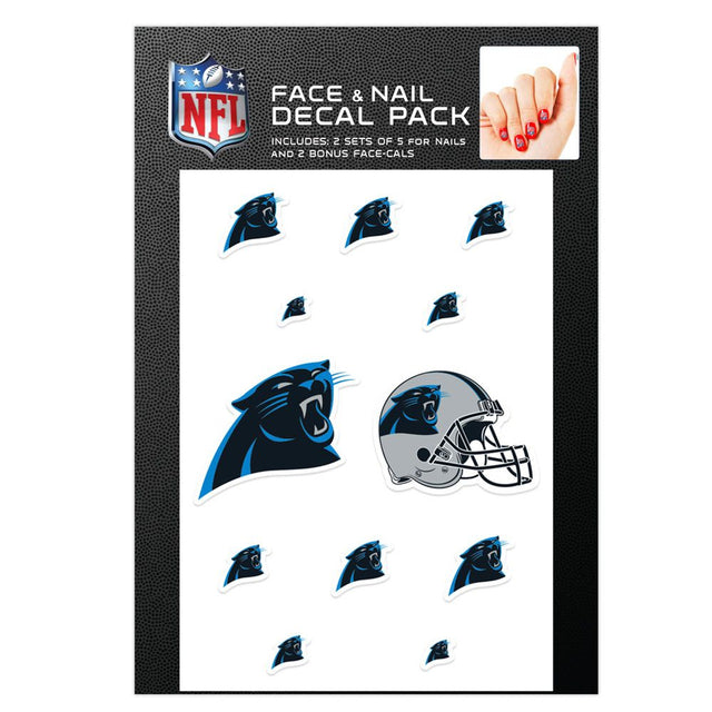 Calcomanías para uñas de los Carolina Panthers