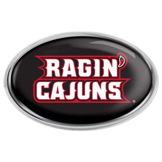 Louisiana - Lafayette Ragin Cajuns Chrome Metal Domed Emblem