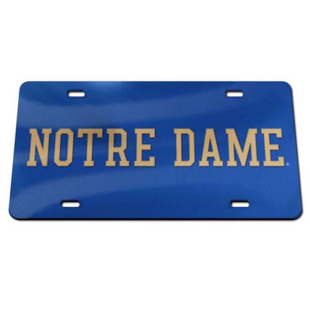 Notre Dame Fighting Irish Specialty Acrylic License Plate