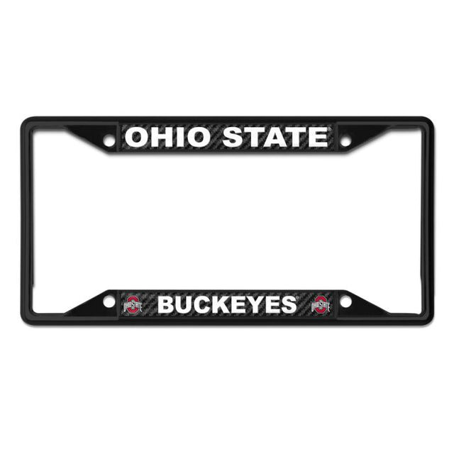 Cuadro de acero inoxidable con licencia de Ohio State Buckeyes, color negro y carbono