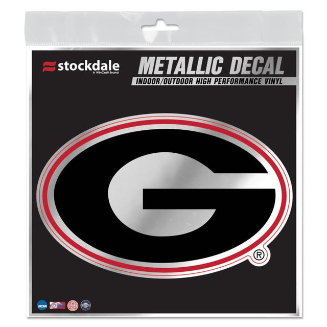 Georgia Bulldogs Decal Metallic 6" x 6"