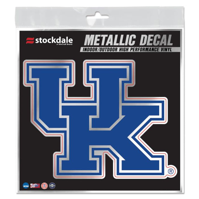 Calcomanía metálica de Kentucky Wildcats de 6" x 6"