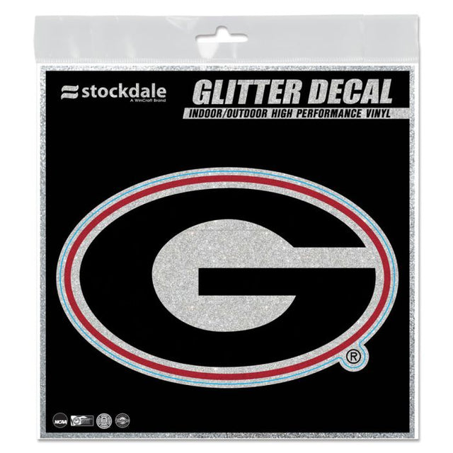 Georgia Bulldogs Decal Glitter 6" x 6"