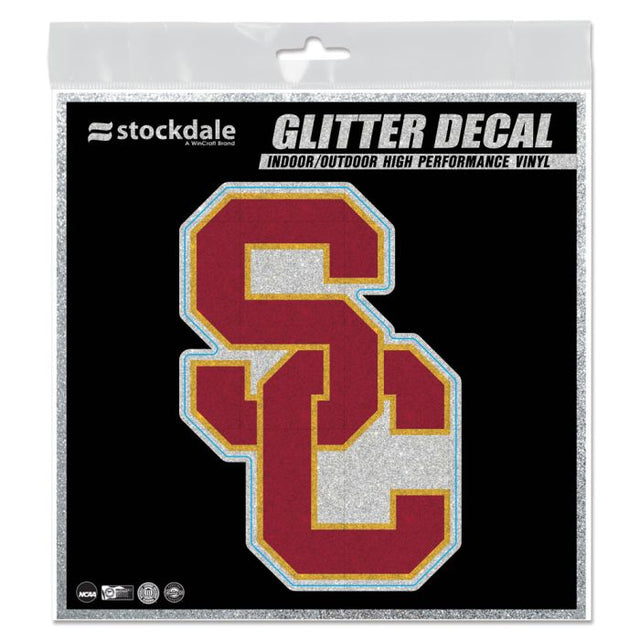 USC Trojans Decal Glitter 6" x 6"