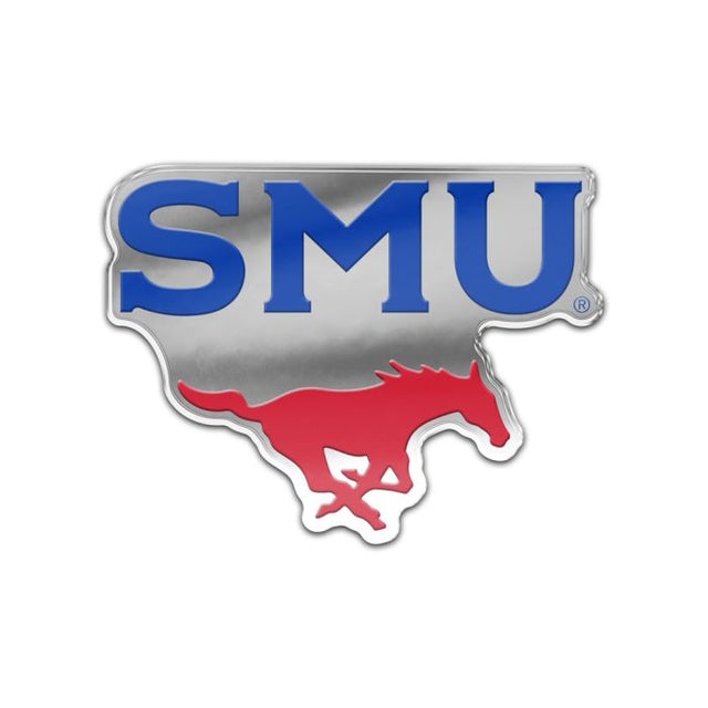 Southern Methodist Mustangs Auto Badge w/color