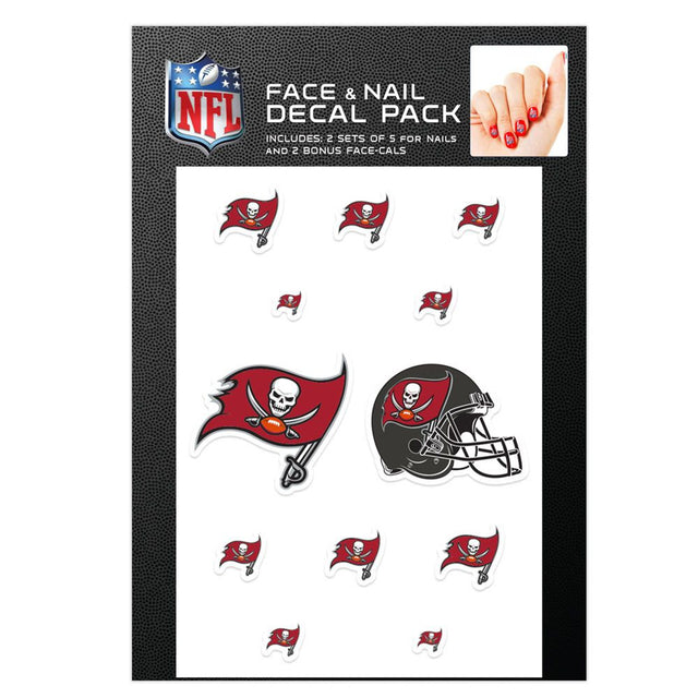 Calcomanías para uñas de los Tampa Bay Buccaneers