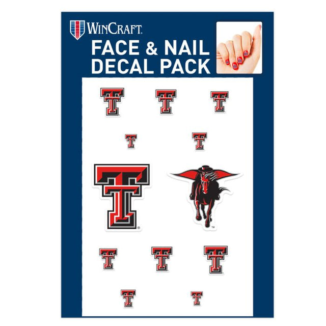 Calcomanías para uñas de los Texas Tech Red Raiders