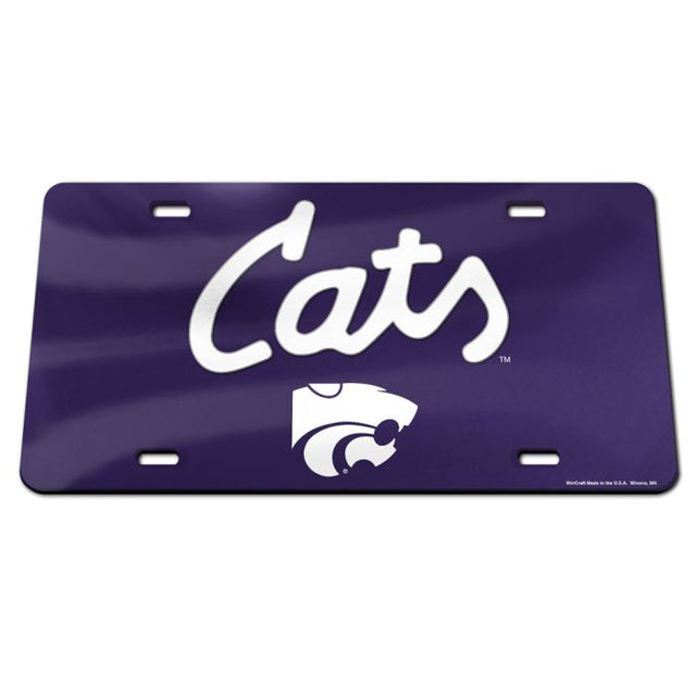 Kansas State Wildcats Specialty Acrylic License Plate