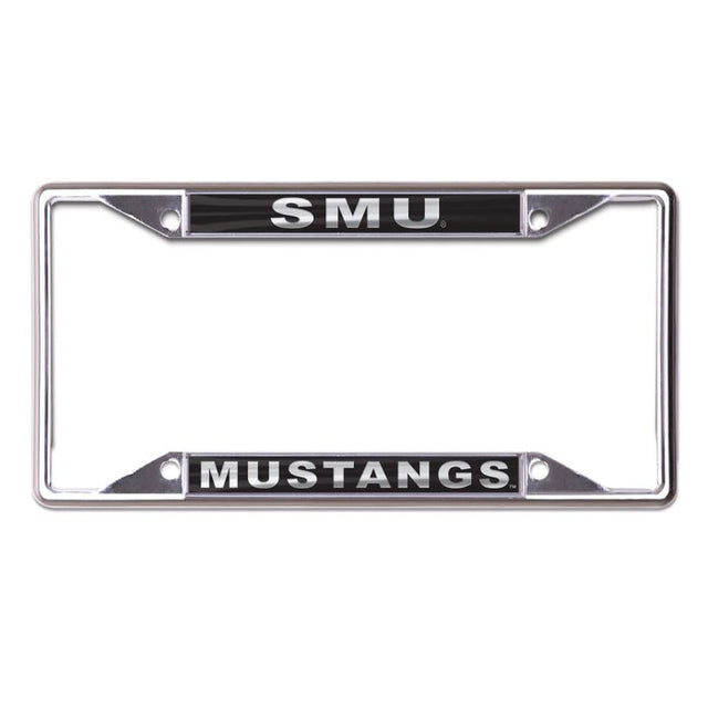 Mustangs de la escuela secundaria Southern Methodist con licencia y marco impreso de acero inoxidable