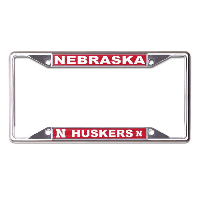 Marco de acero inoxidable con licencia de Nebraska Cornhuskers impreso