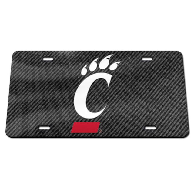 Matrícula acrílica especial de los Cincinnati Bearcats