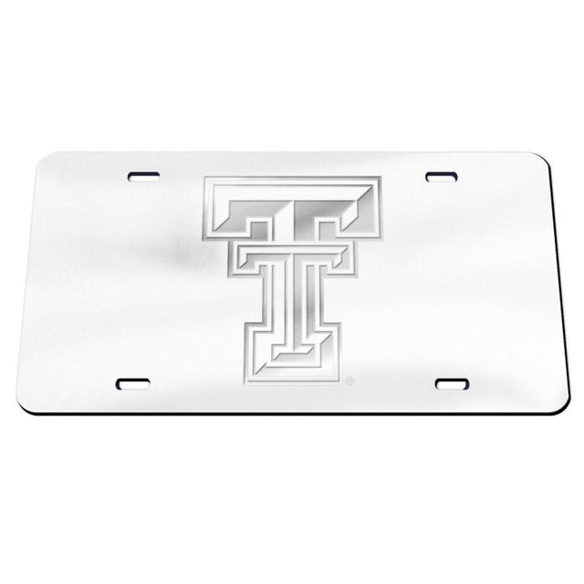 Placas de matrícula clásicas de acrílico de los Texas Tech Red Raiders