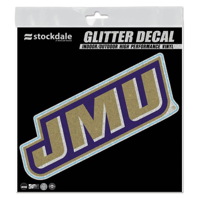 James Madison Dukes Decal Glitter 6" x 6"