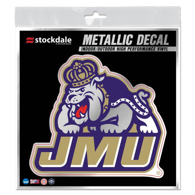 James Madison Dukes Decal Metallic 6" x 6"