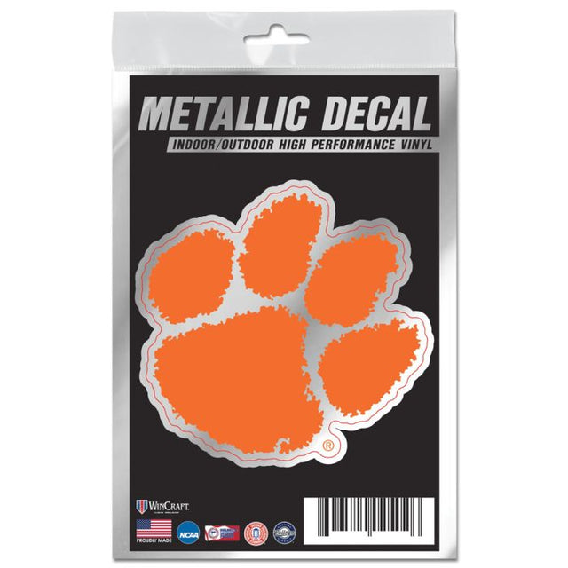 Clemson Tigers Decal Metallic 3" x 5"