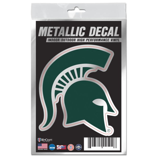 Michigan State Spartans Decal Metallic 3" x 5"