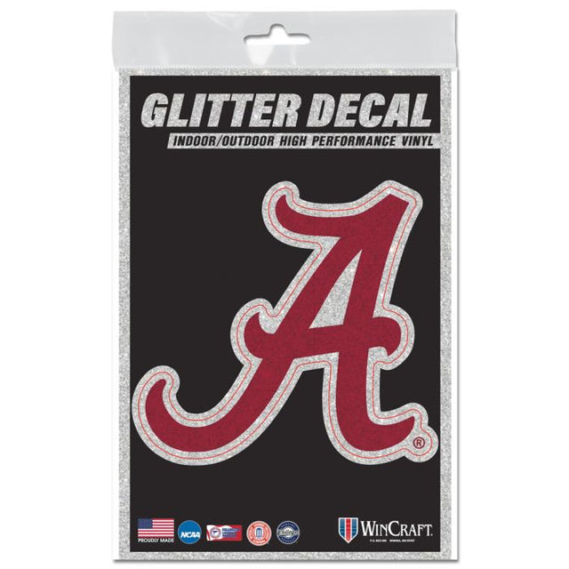 Alabama Crimson Tide Decal Glitter 3" x 5"