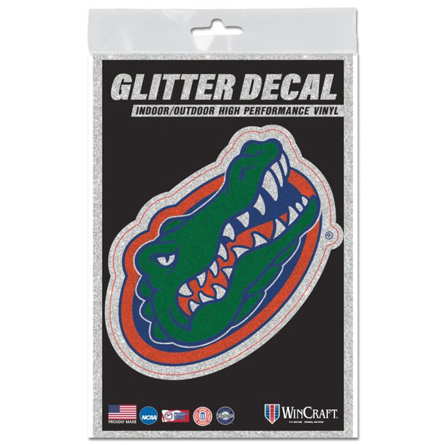 Calcomanía con purpurina de los Florida Gators de 3" x 5"