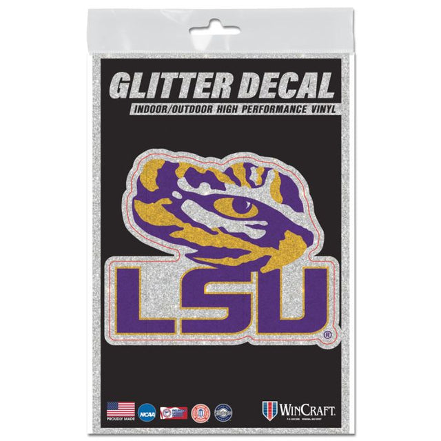 LSU Tigers Decal Glitter 3" x 5"