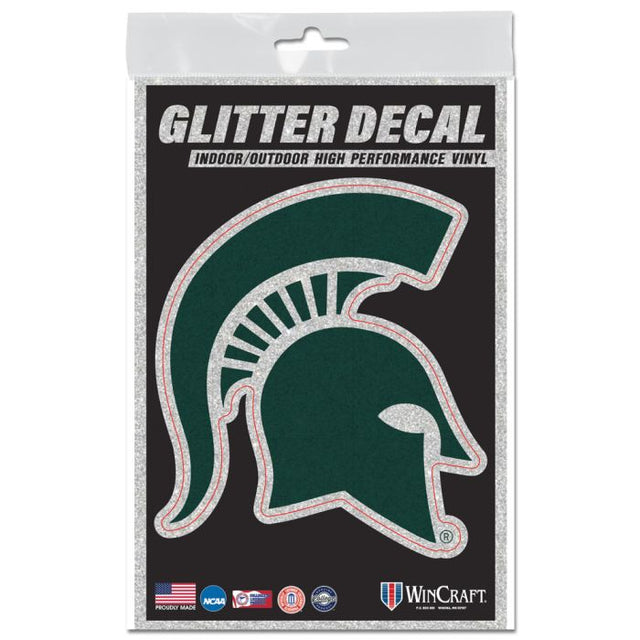 Michigan State Spartans Decal Glitter 3" x 5"