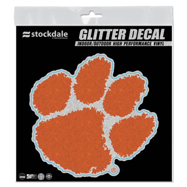 Clemson Tigers Decal Glitter 6" x 6"