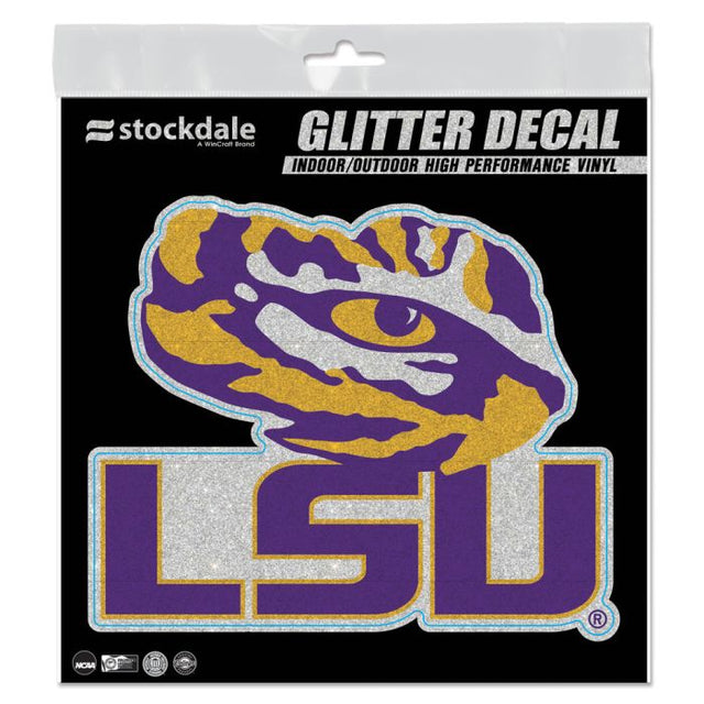 LSU Tigers Decal Glitter 6" x 6"