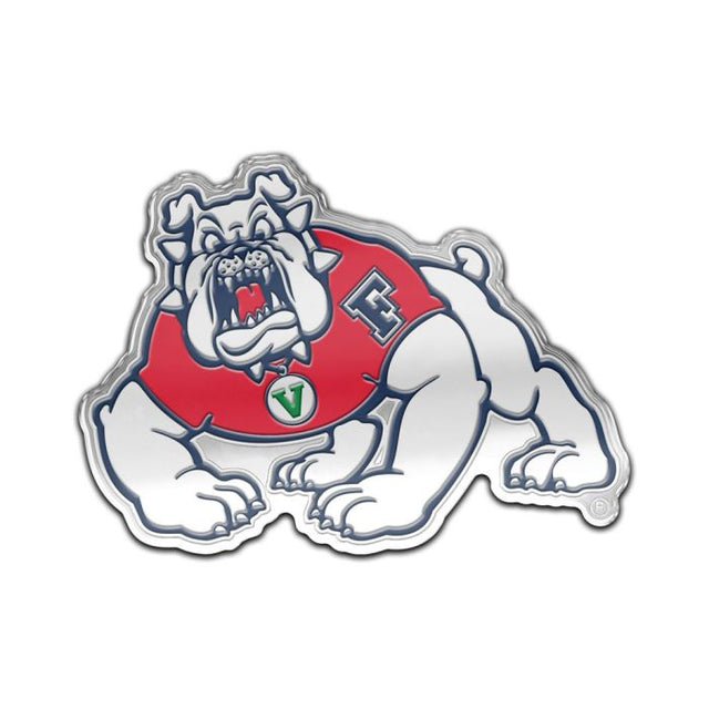 Insignia para automóvil de los Bulldogs de Fresno State con color