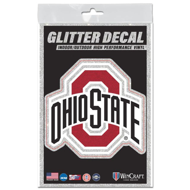 Ohio State Buckeyes Decal Glitter 3" x 5"