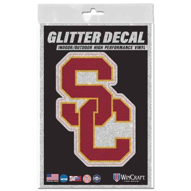 USC Trojans Decal Glitter 3" x 5"