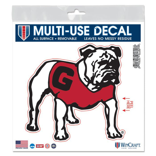 Georgia Bulldogs / Vintage Collegiate Calcomanía para todas las superficies VINTAGE de 6" x 6"