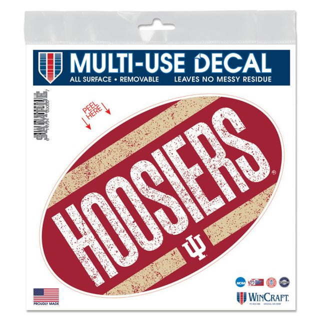 Calcomanía para todas las superficies de Indiana Hoosiers / Vintage Collegiate de 6" x 6"