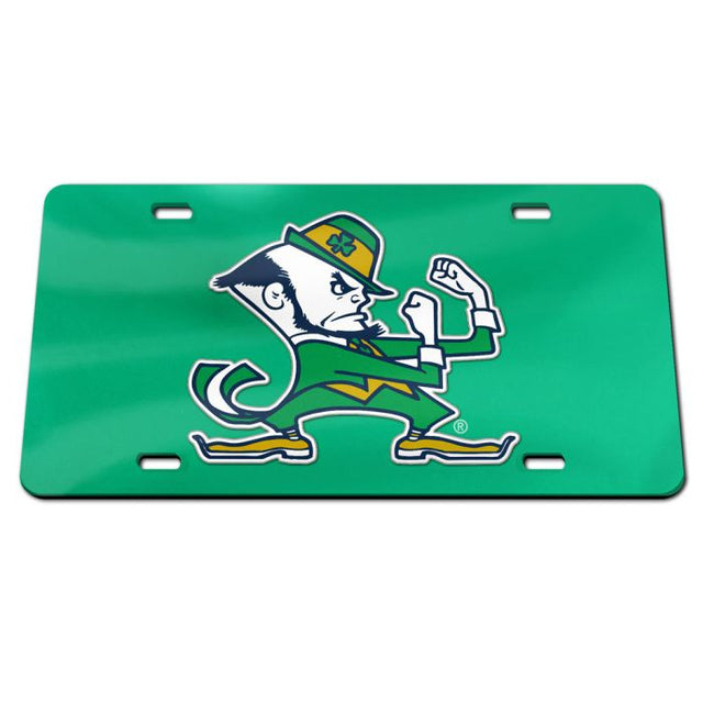 Notre Dame Fighting Irish LEPRECHAUN Specialty Acrylic License Plate