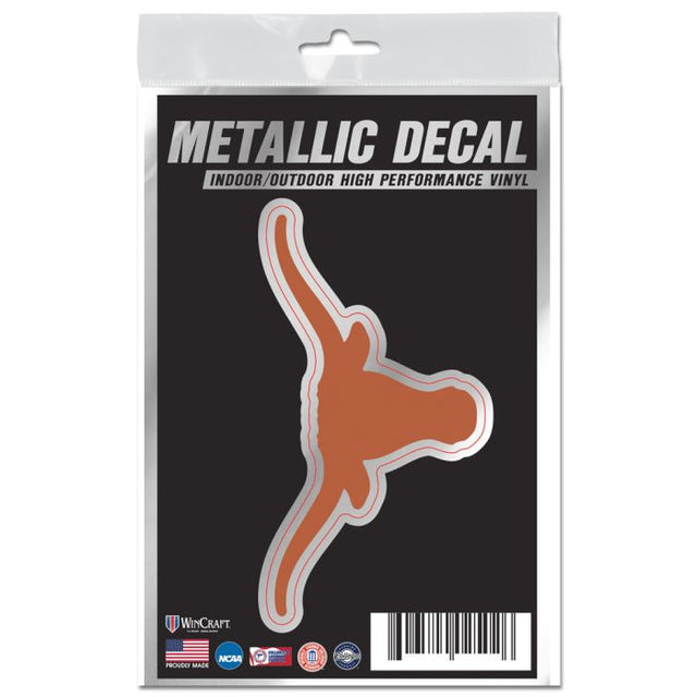 Texas Longhorns Decal Metallic 3" x 5"