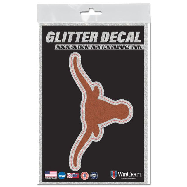 Texas Longhorns Decal Glitter 3" x 5"