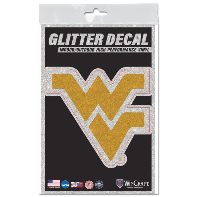 West Virginia Mountaineers Decal Glitter 3" x 5"