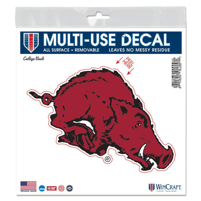 Arkansas Razorbacks /College Vault All Surface Decal 6" x 6"