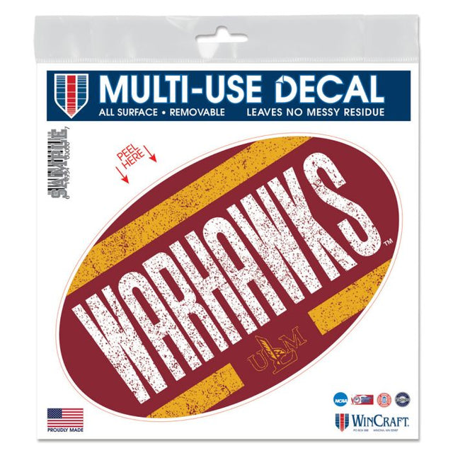 Louisiana - Monroe War Hawks All Surface Decal 6" x 6"