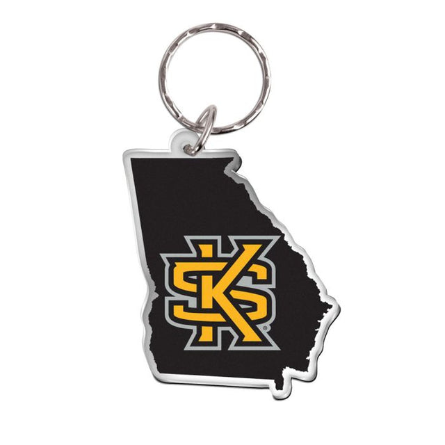 Kennesaw State Owls STATE SHAPE Keychain Freeform