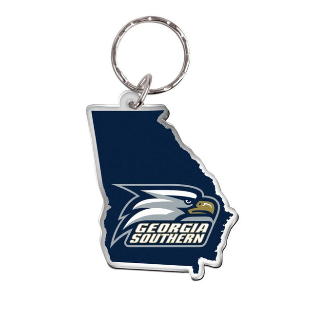 Georgia Southern Eagles STATE SHAPE Keychain Freeform