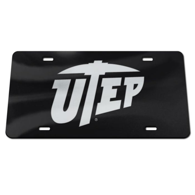 Placa de matrícula acrílica especial para mineros de UTEP