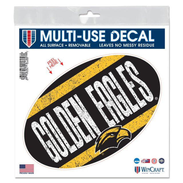 Calcomanía para todas las superficies de Southern Miss Golden Eagles / Vintage Collegiate de 6" x 6"