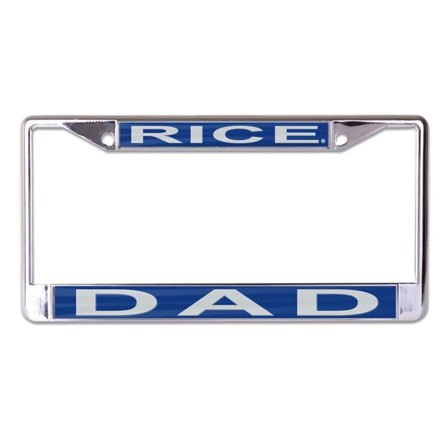 Rice Owls Lic Plt Frame S/L Printed