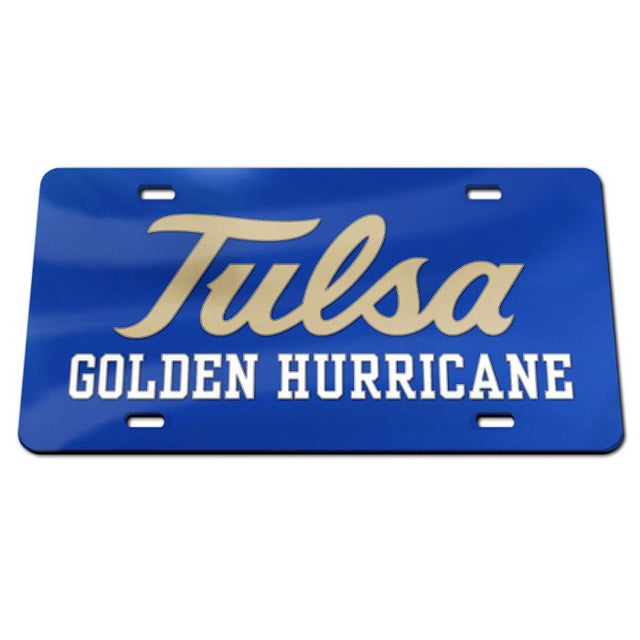 Matrícula de acrílico especial de los Golden Hurricanes de Tulsa